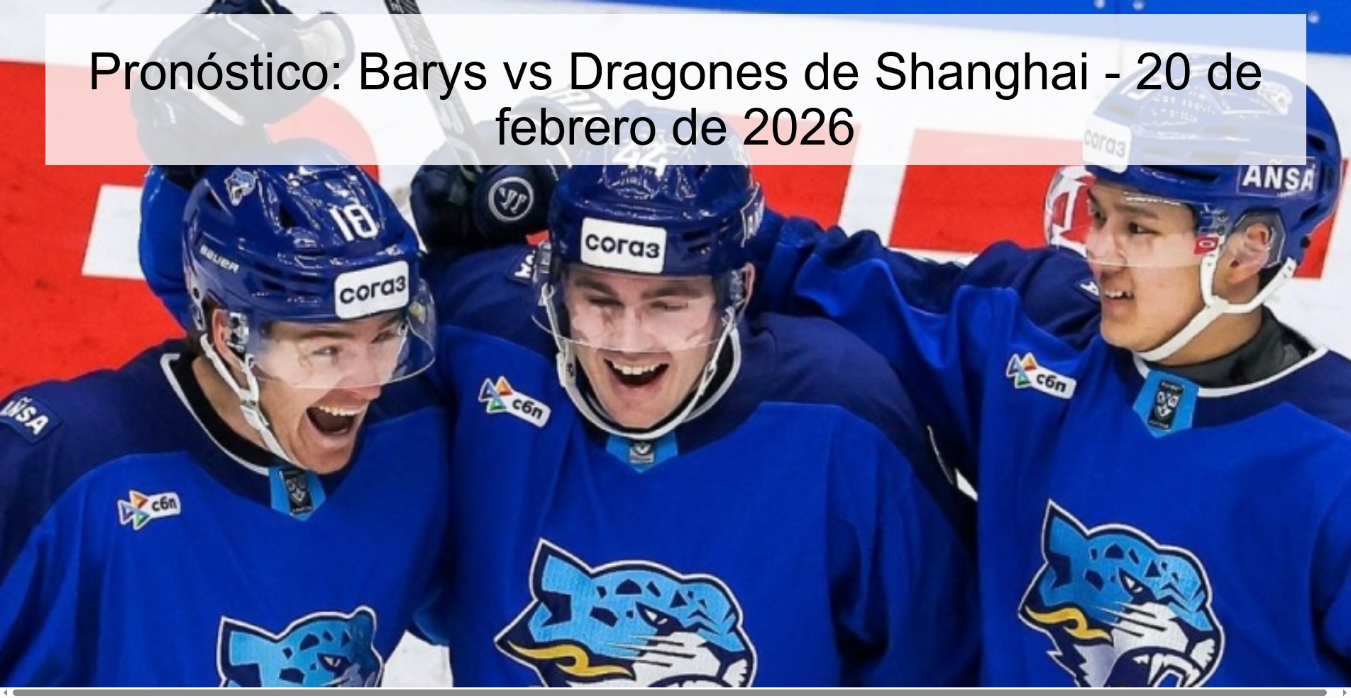 Prediction: Barys vs Shanghai Dragons – February 20, 2026