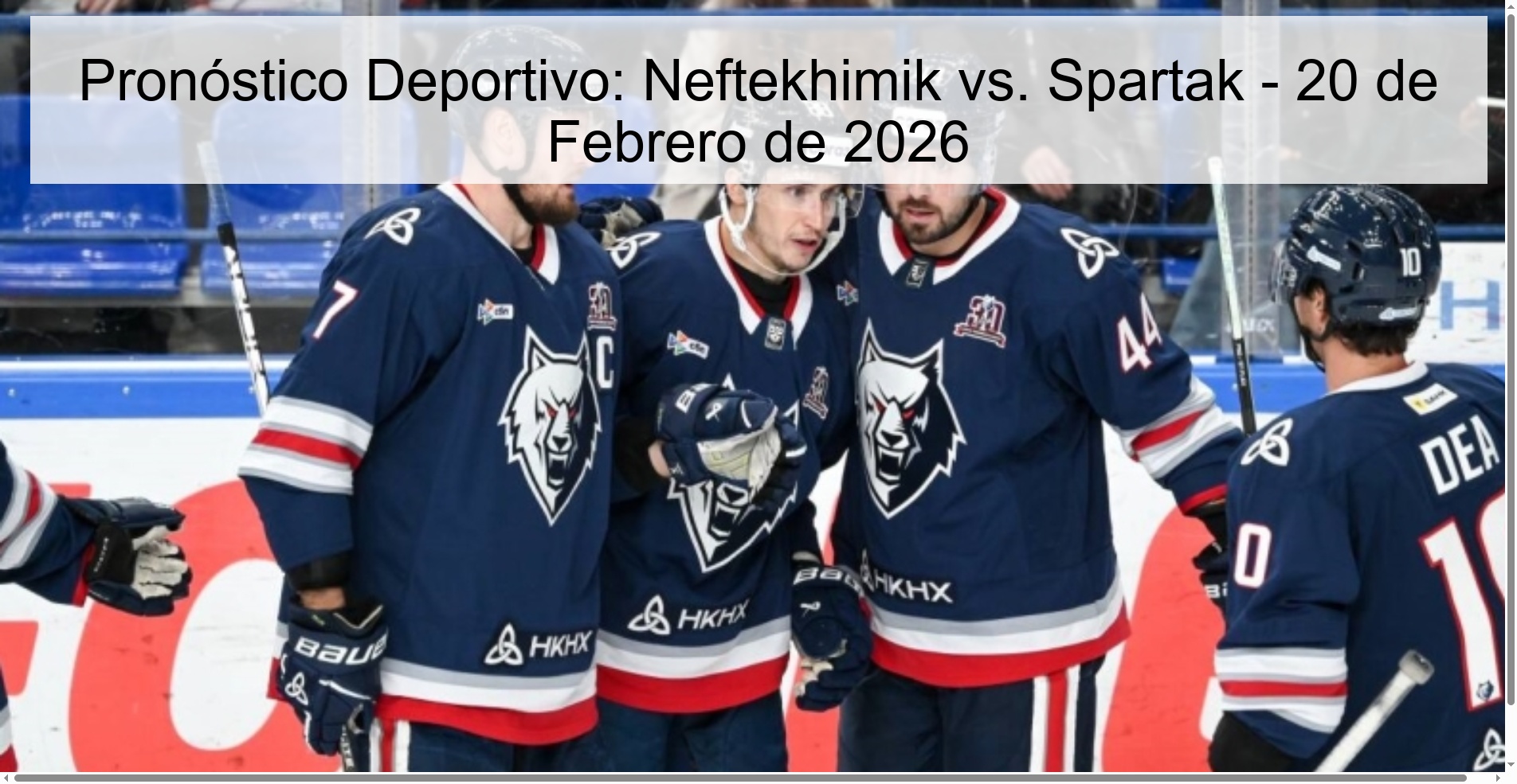 Sports Prediction: Neftekhimik vs. Spartak - February 20, 2026