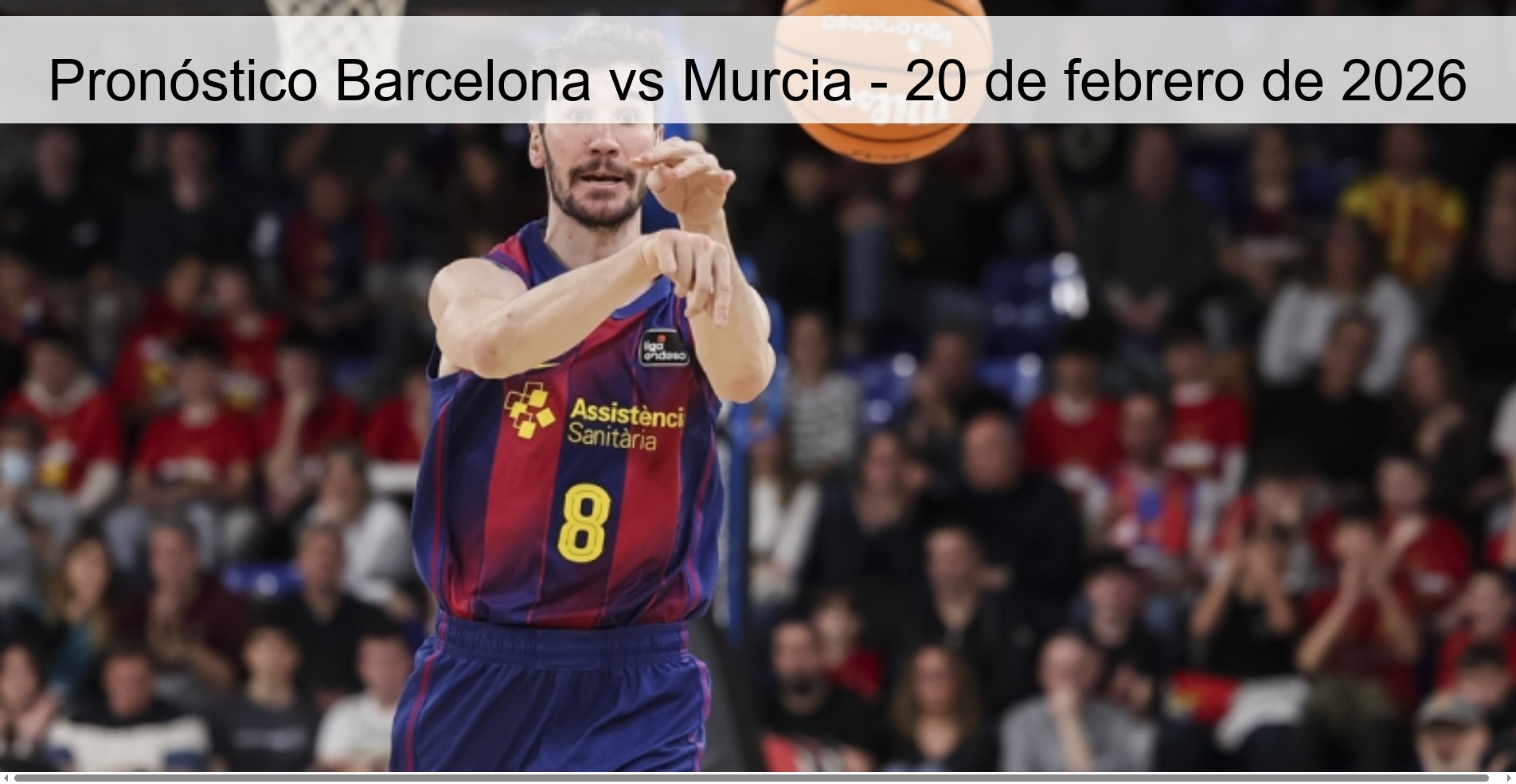 Pronóstico Barcelona vs Murcia - 20 de febrero de 2026
