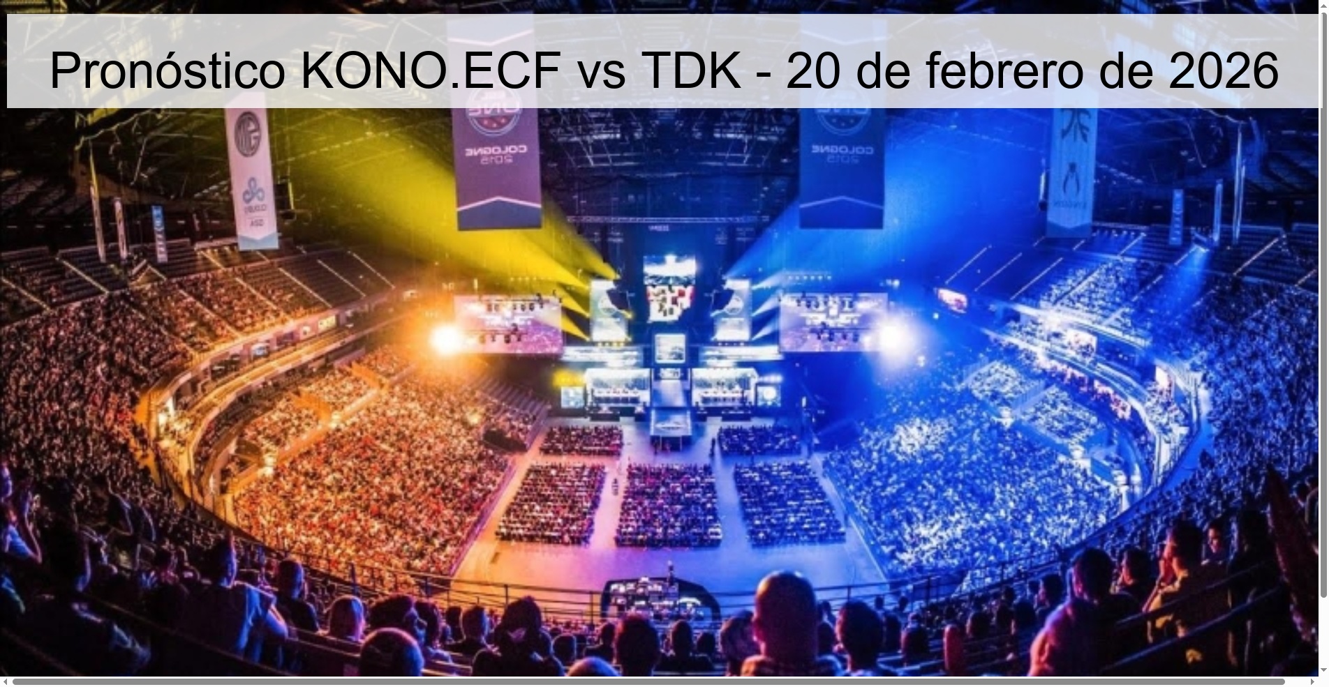 KONO.ECF vs TDK Prediction – February 20, 2026