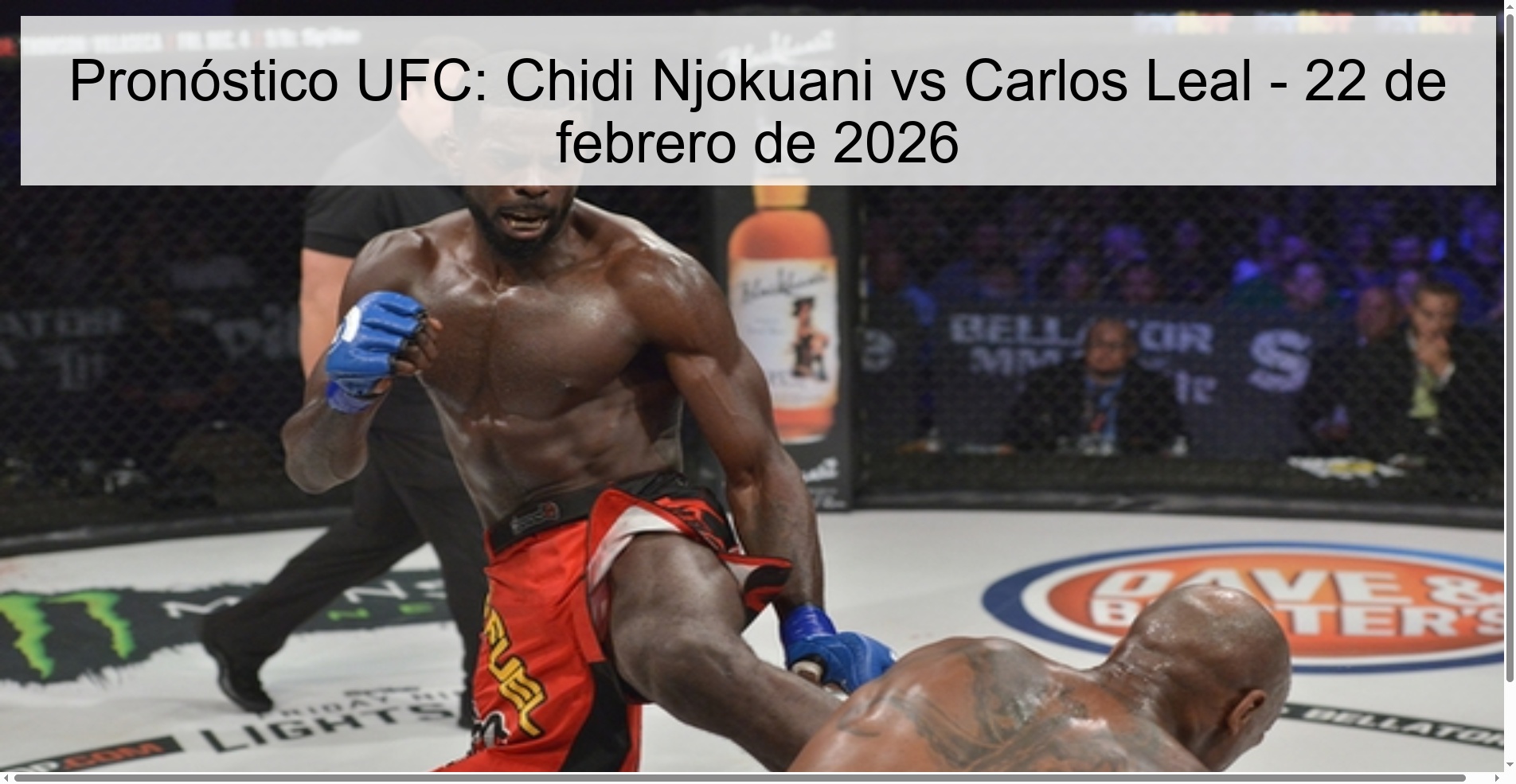 UFC Prediction: Chidi Njokuani vs Carlos Leal - February 22, 2026