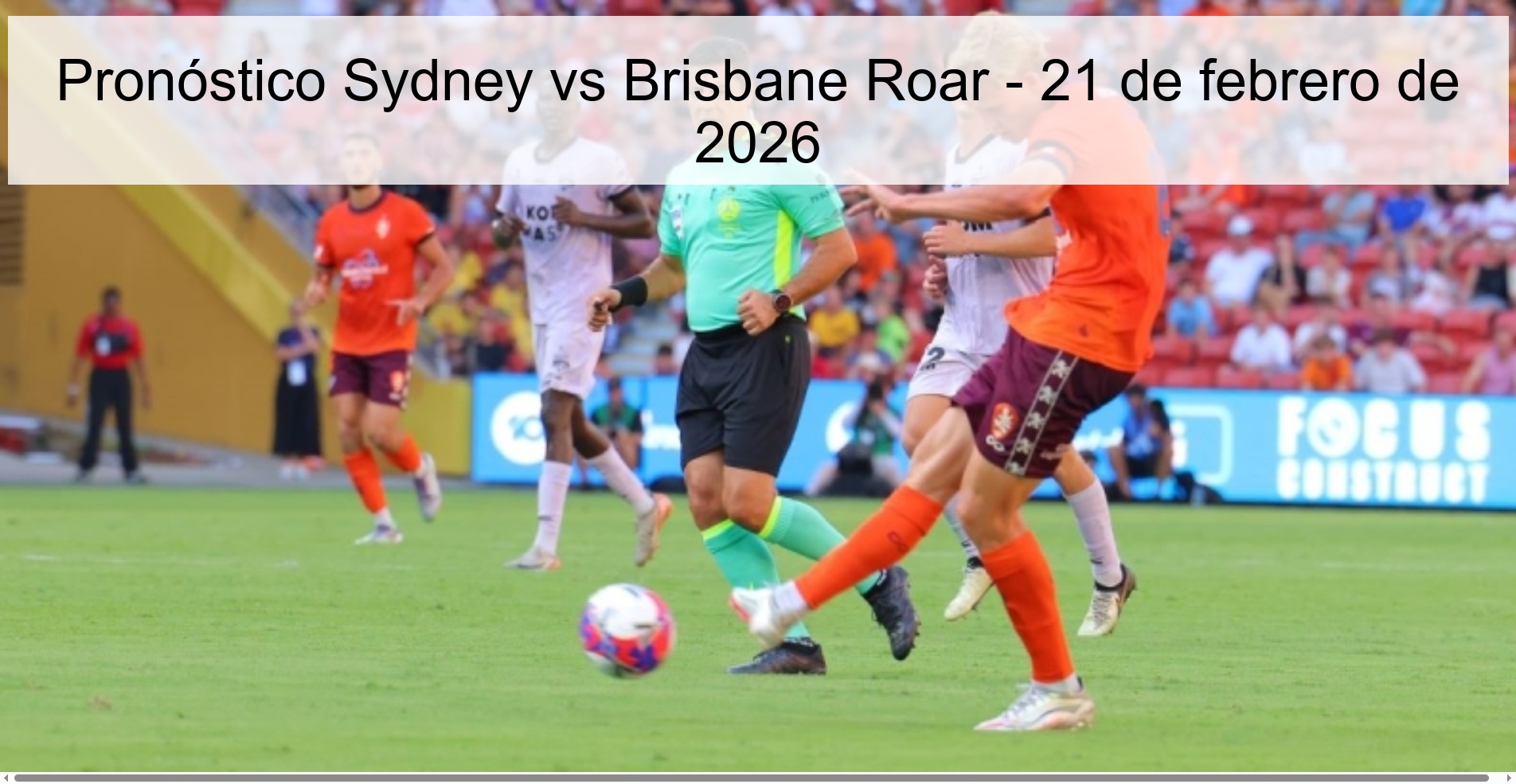 Sydney vs Brisbane Roar Prediction – February 21, 2026