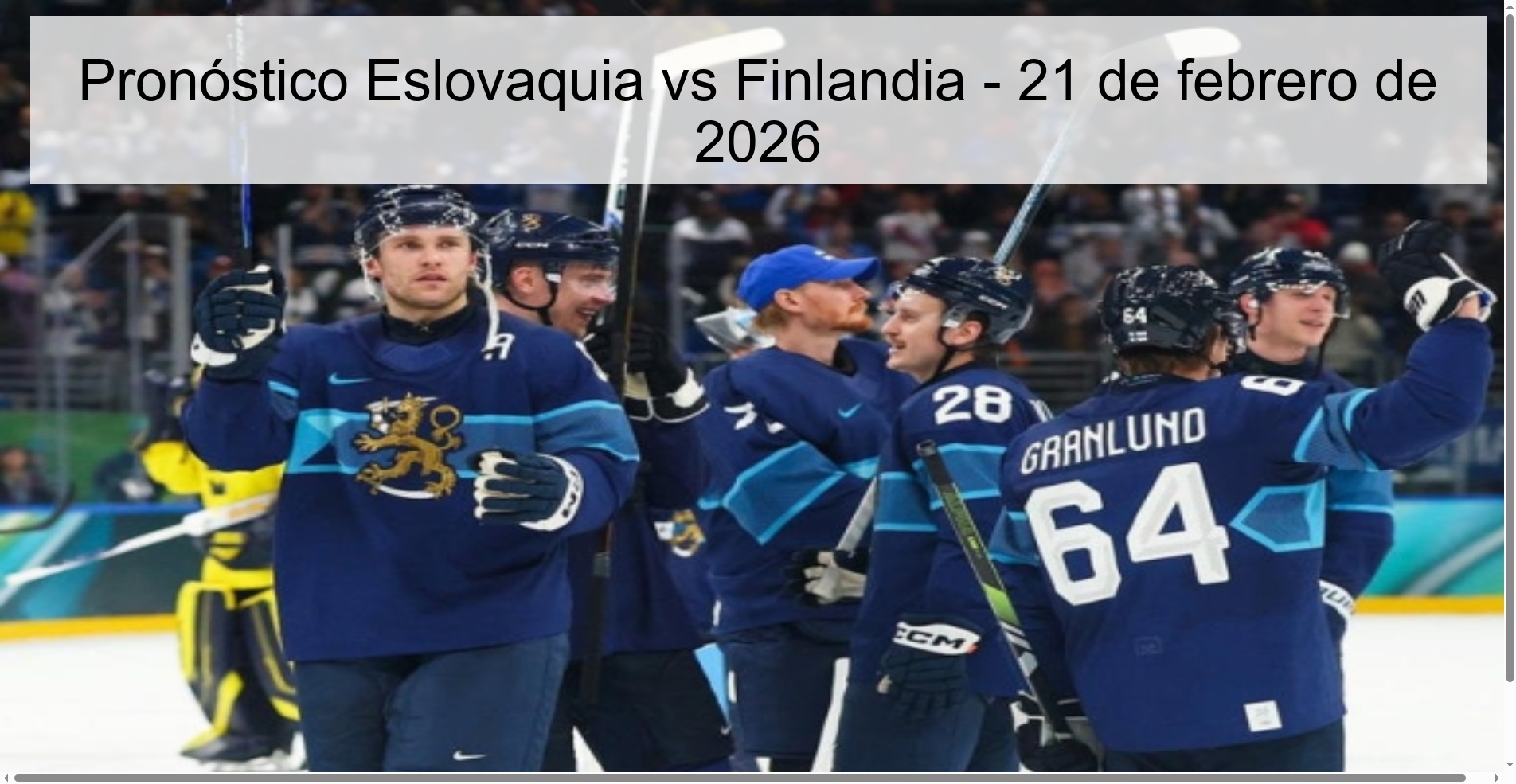 Slovakia vs Finland Prediction – February 21, 2026