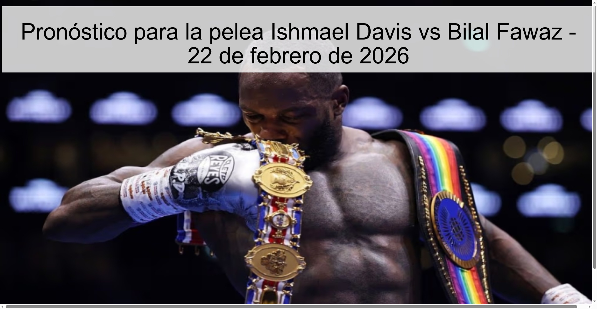 Prediction for the Ishmael Davis vs Bilal Fawaz fight – February 22, 2026