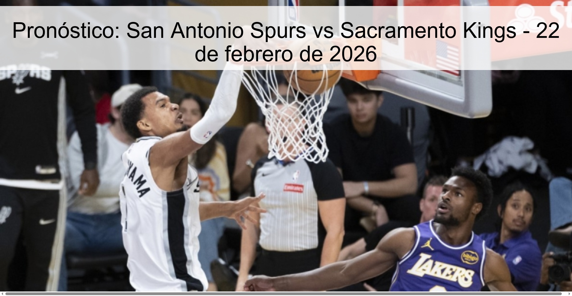 Prediction: San Antonio Spurs vs Sacramento Kings - February 22, 2026