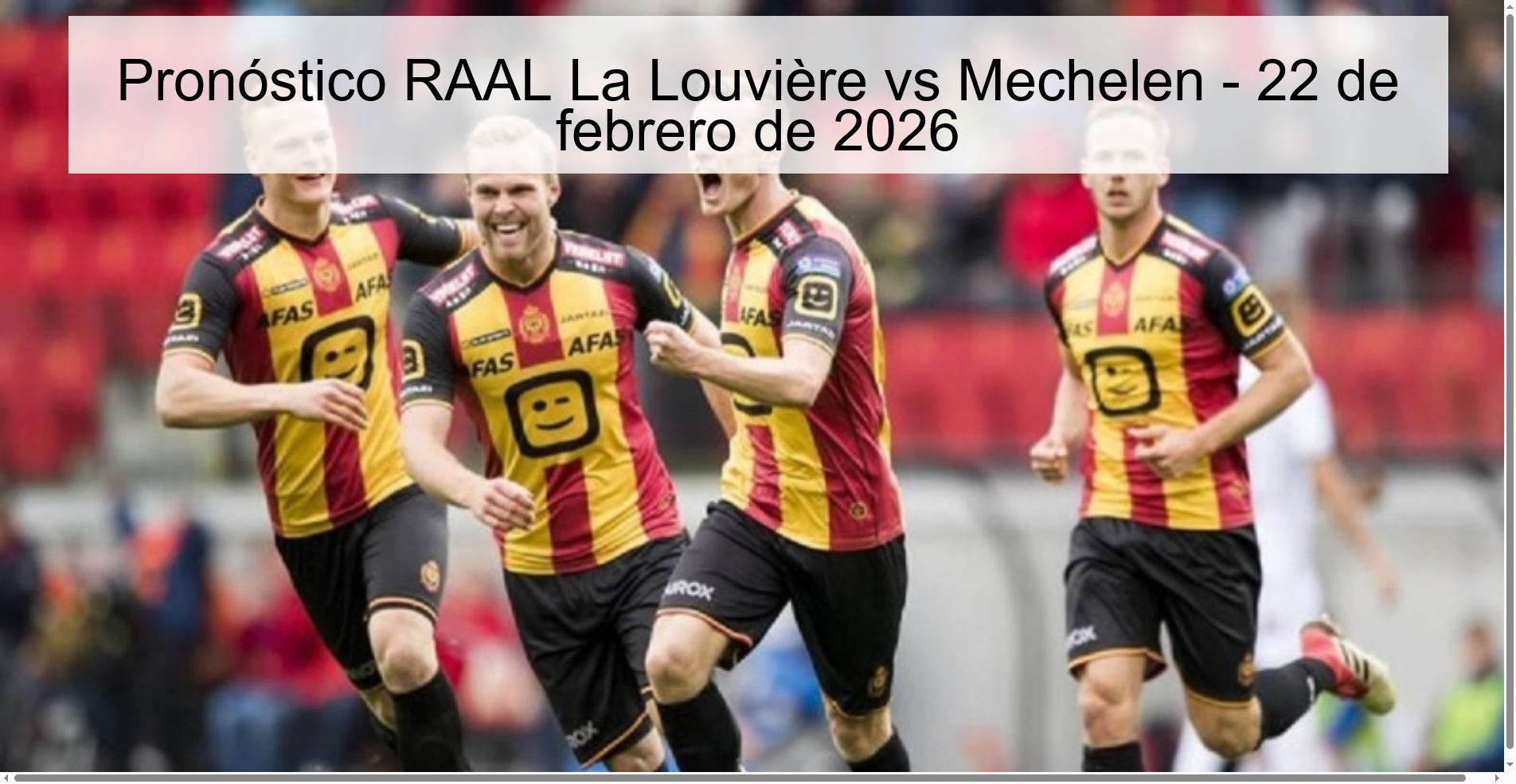 RAAL La Louvière vs Mechelen Prediction – February 22, 2026
