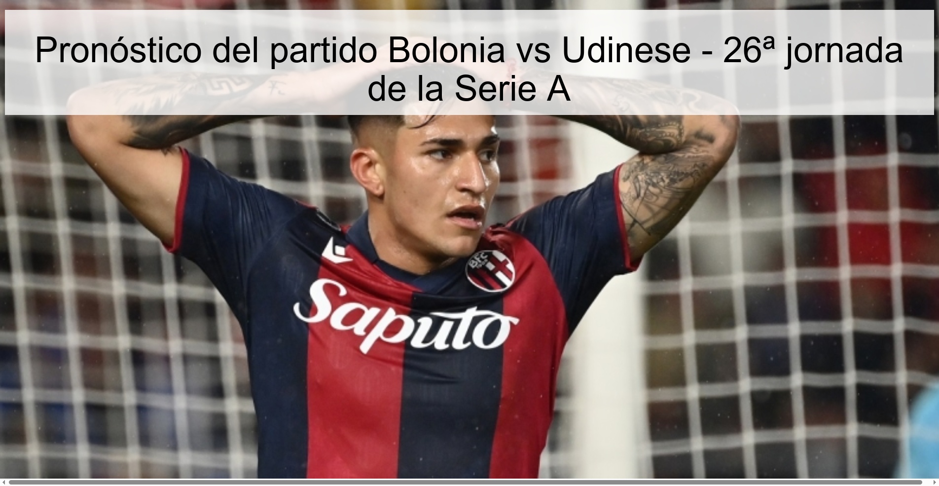 Prediction of the match Bologna vs Udinese - 26th round of Serie A