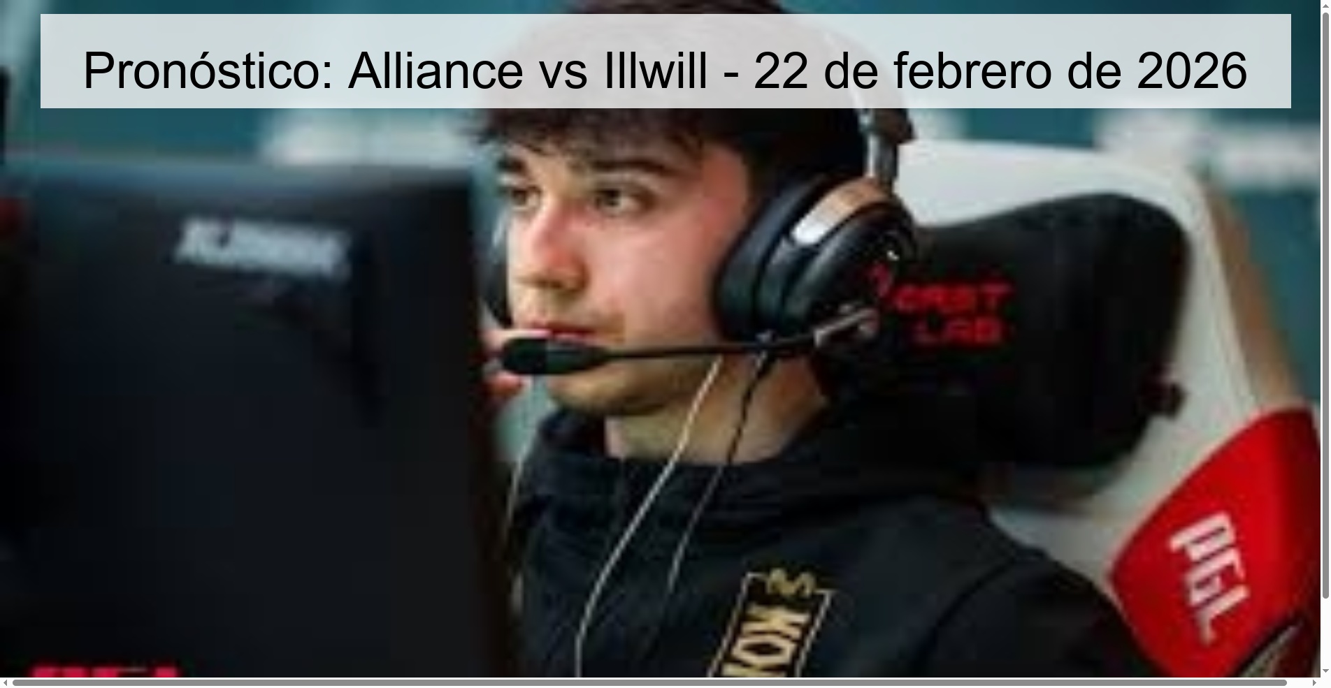Prediction: Alliance vs Illwill – February 22, 2026