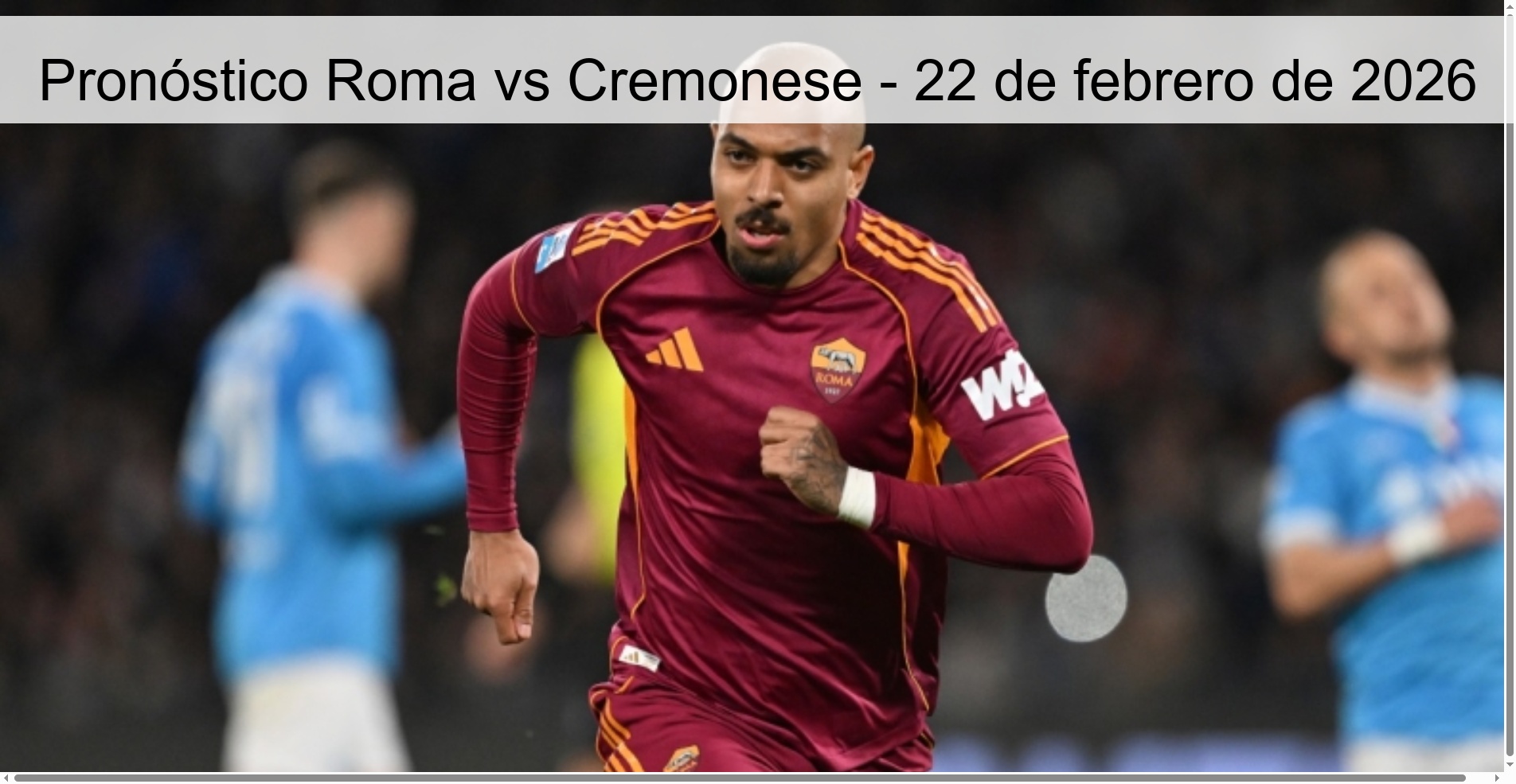 Roma vs Cremonese Prediction – February 22, 2026
