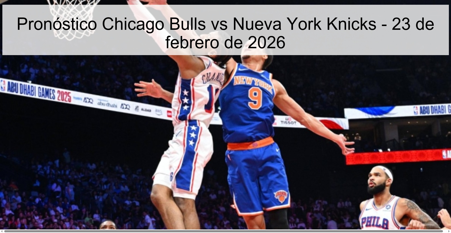 Pronóstico Chicago Bulls vs Nueva York Knicks - 23 de febrero de 2026