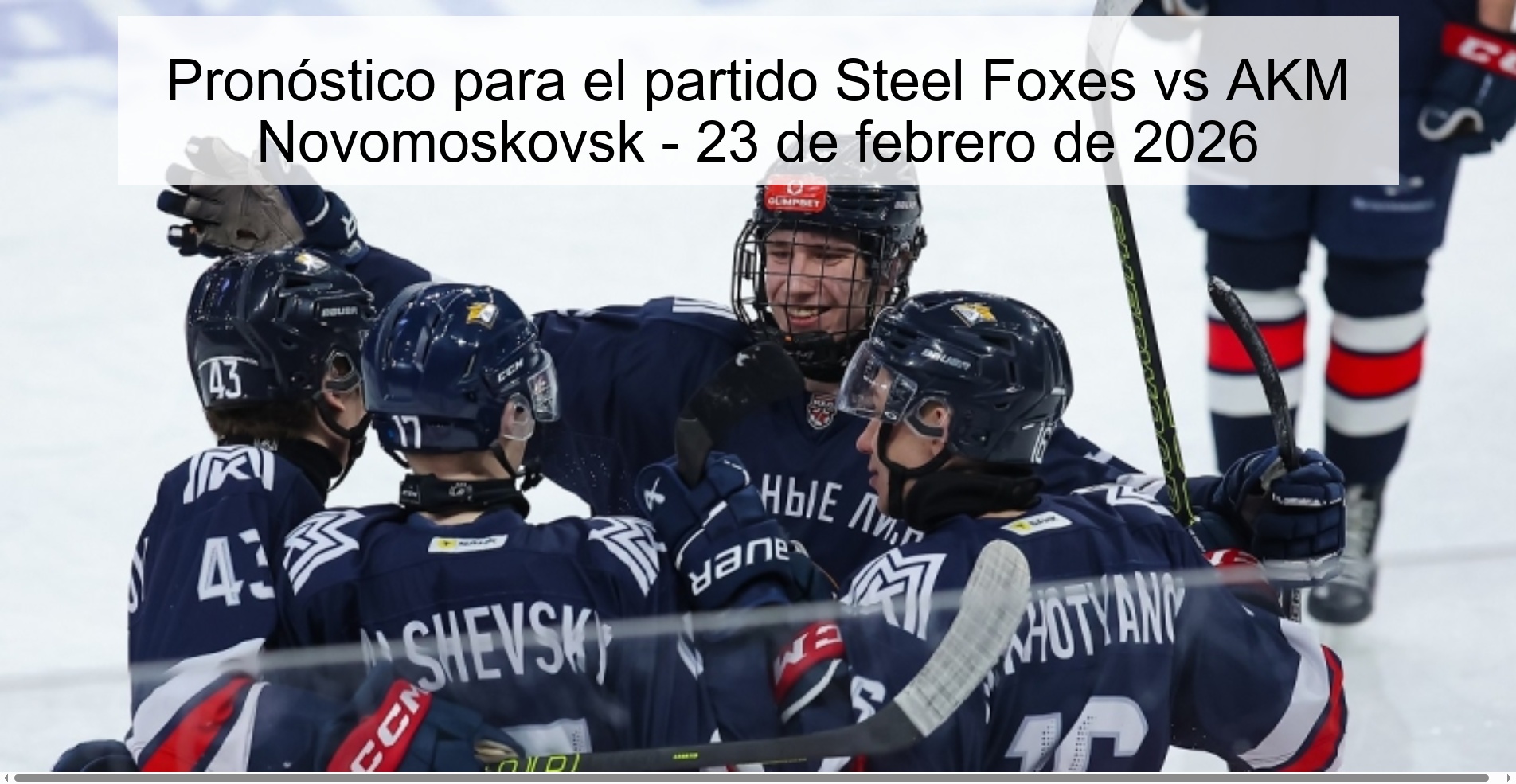 Prediction for the match Steel Foxes vs AKM Novomoskovsk - February 23, 2026