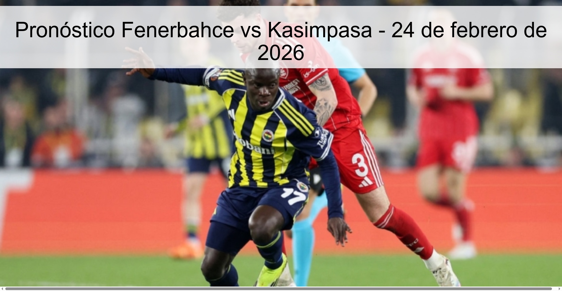 Fenerbahce vs Kasimpasa Prediction – February 24, 2026
