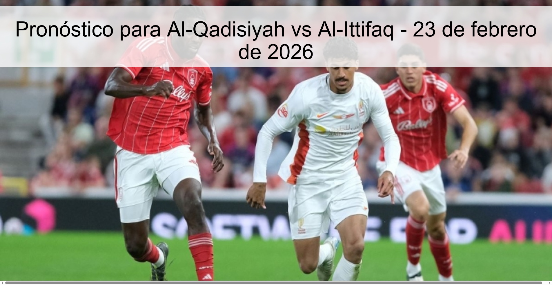 Prediction for Al-Qadisiyah vs Al-Ittifaq – February 23, 2026