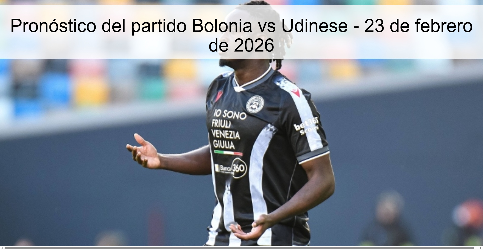 Bologna vs Udinese Prediction – February 23, 2026
