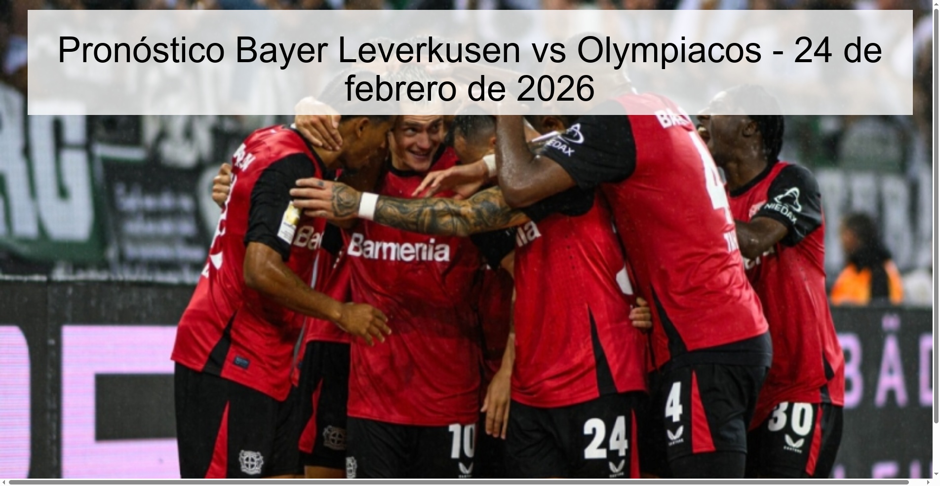 Pronóstico Bayer Leverkusen vs Olympiacos - 24 de febrero de 2026