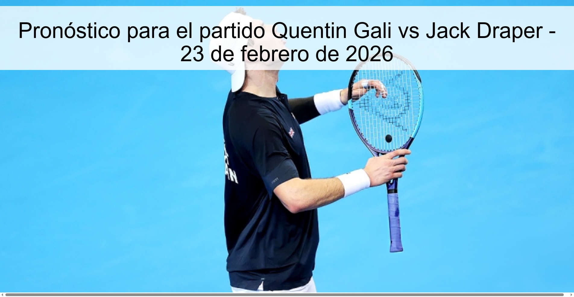 Prediction for the match Quentin Gali vs Jack Draper - February 23, 2026