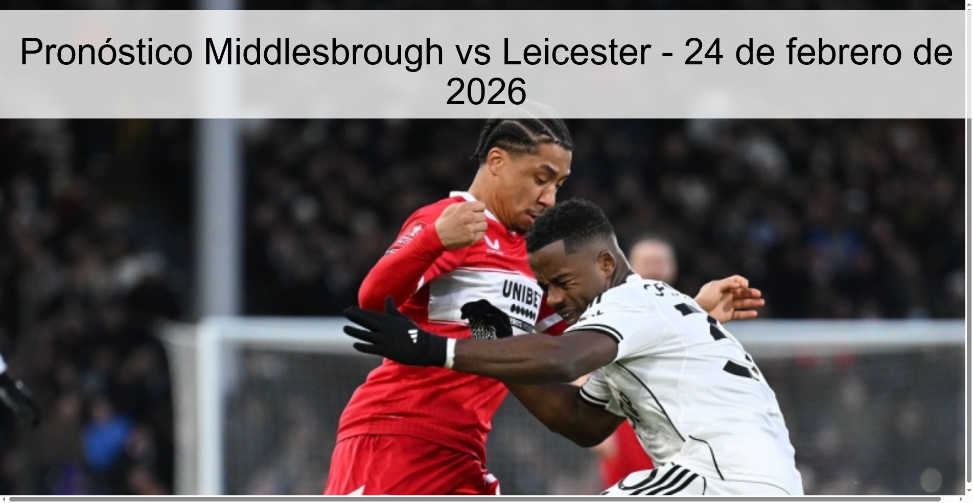 Middlesbrough vs Leicester Prediction – February 24, 2026