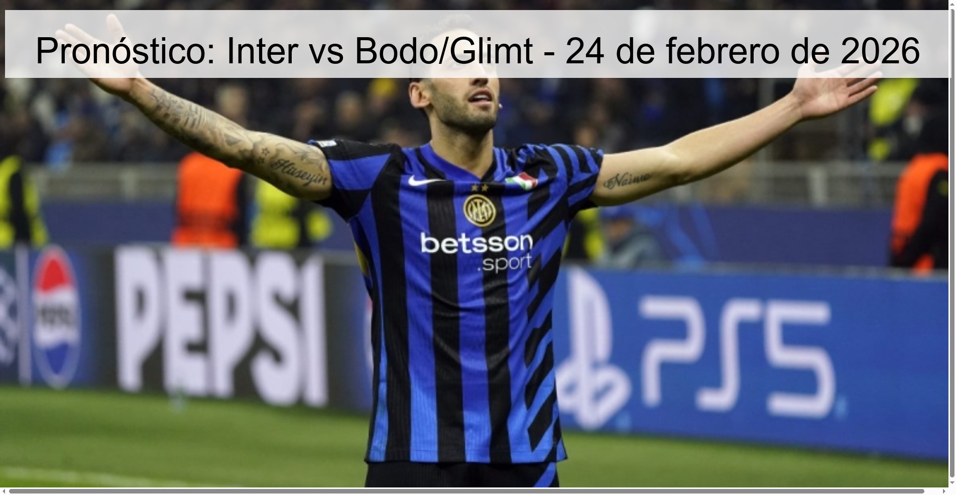 Prediction: Inter vs Bodo/Glimt - February 24, 2026