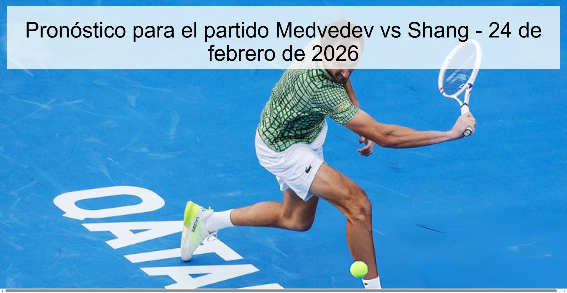 Prediction for the match Medvedev vs Shang - February 24, 2026