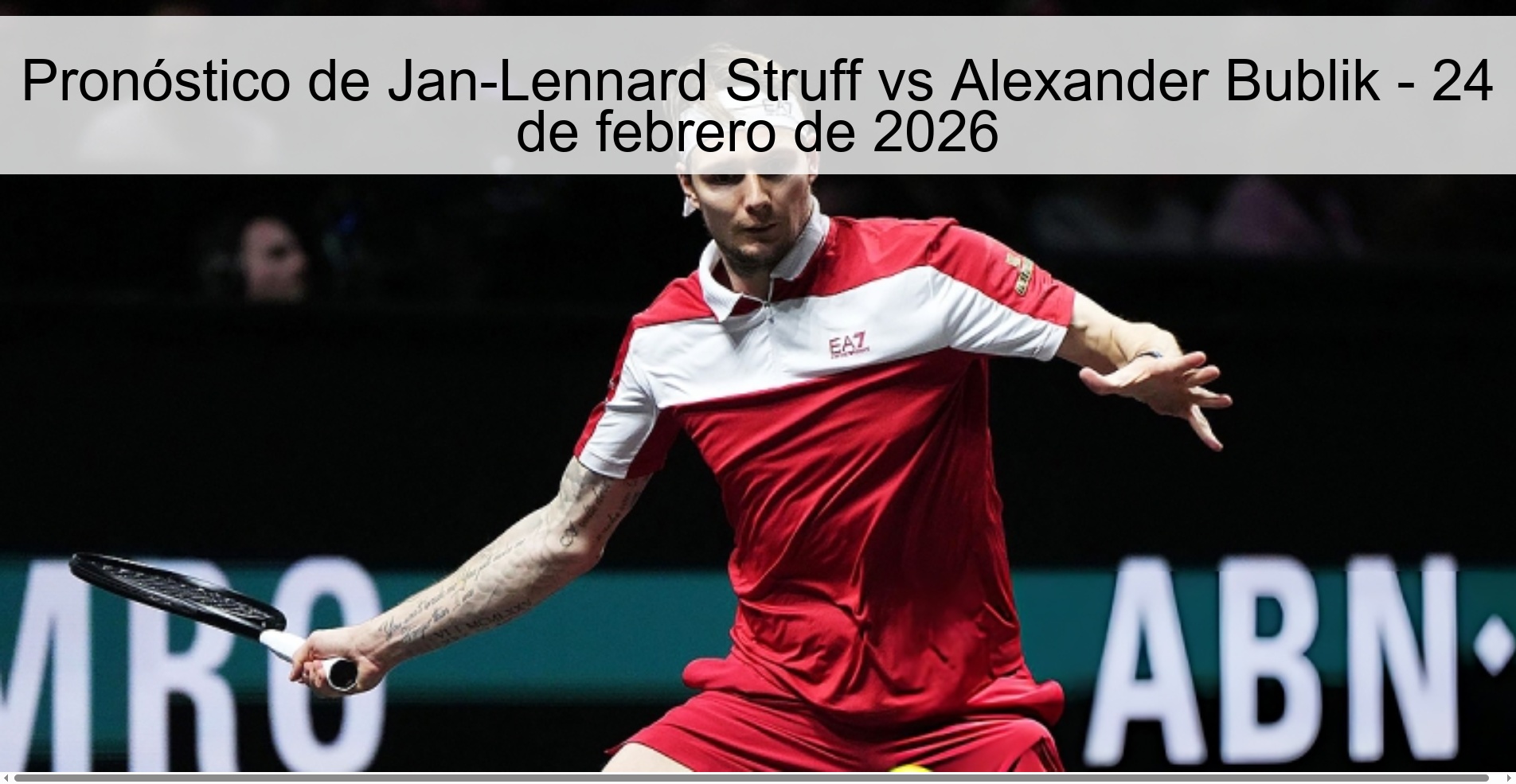 Pronóstico de Jan-Lennard Struff vs Alexander Bublik - 24 de febrero de 2026
