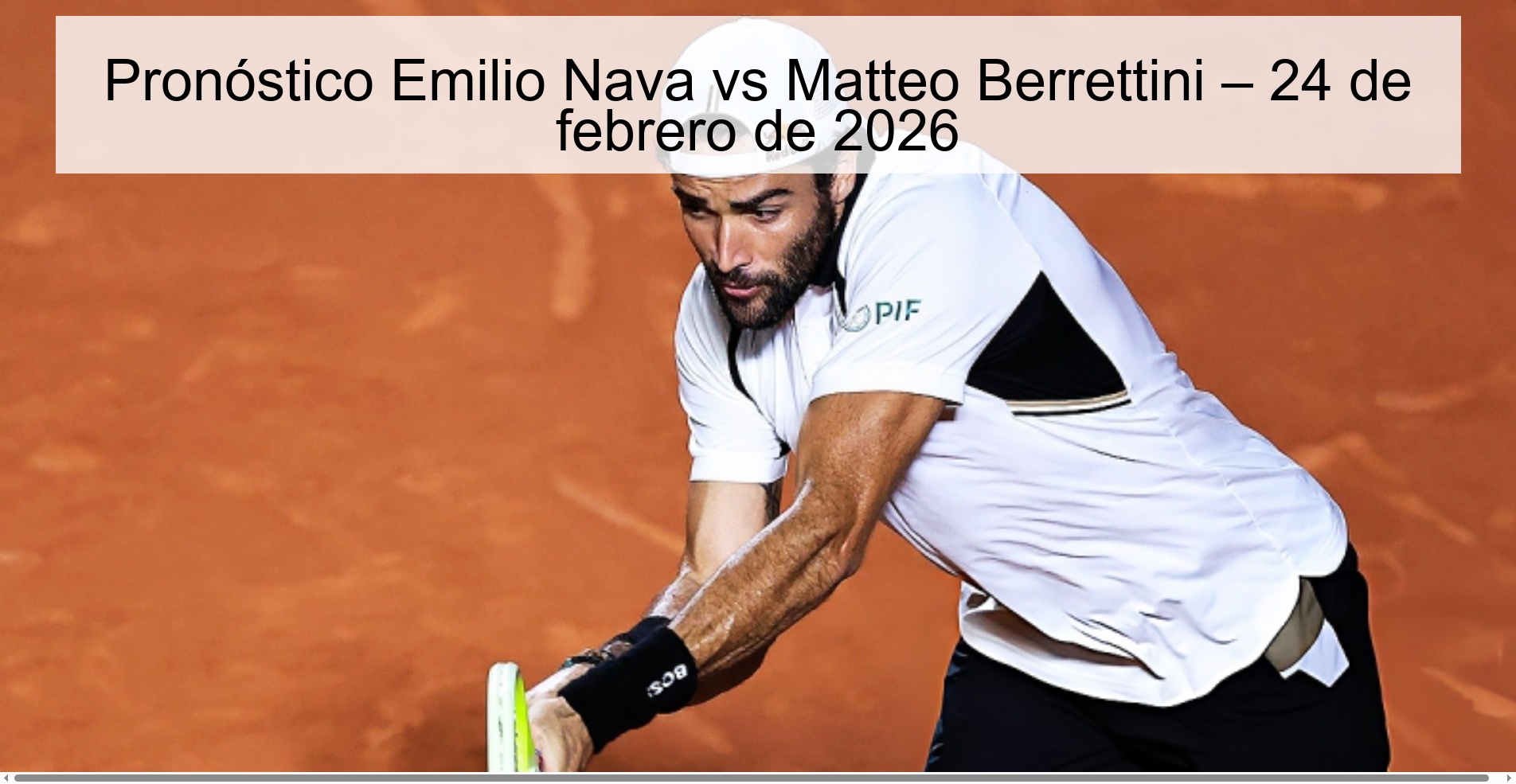 Emilio Nava vs Matteo Berrettini Prediction – February 24, 2026
