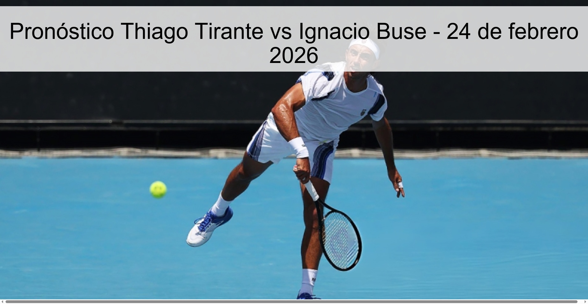 Thiago Tirante vs Ignacio Buse Prediction - February 24, 2026