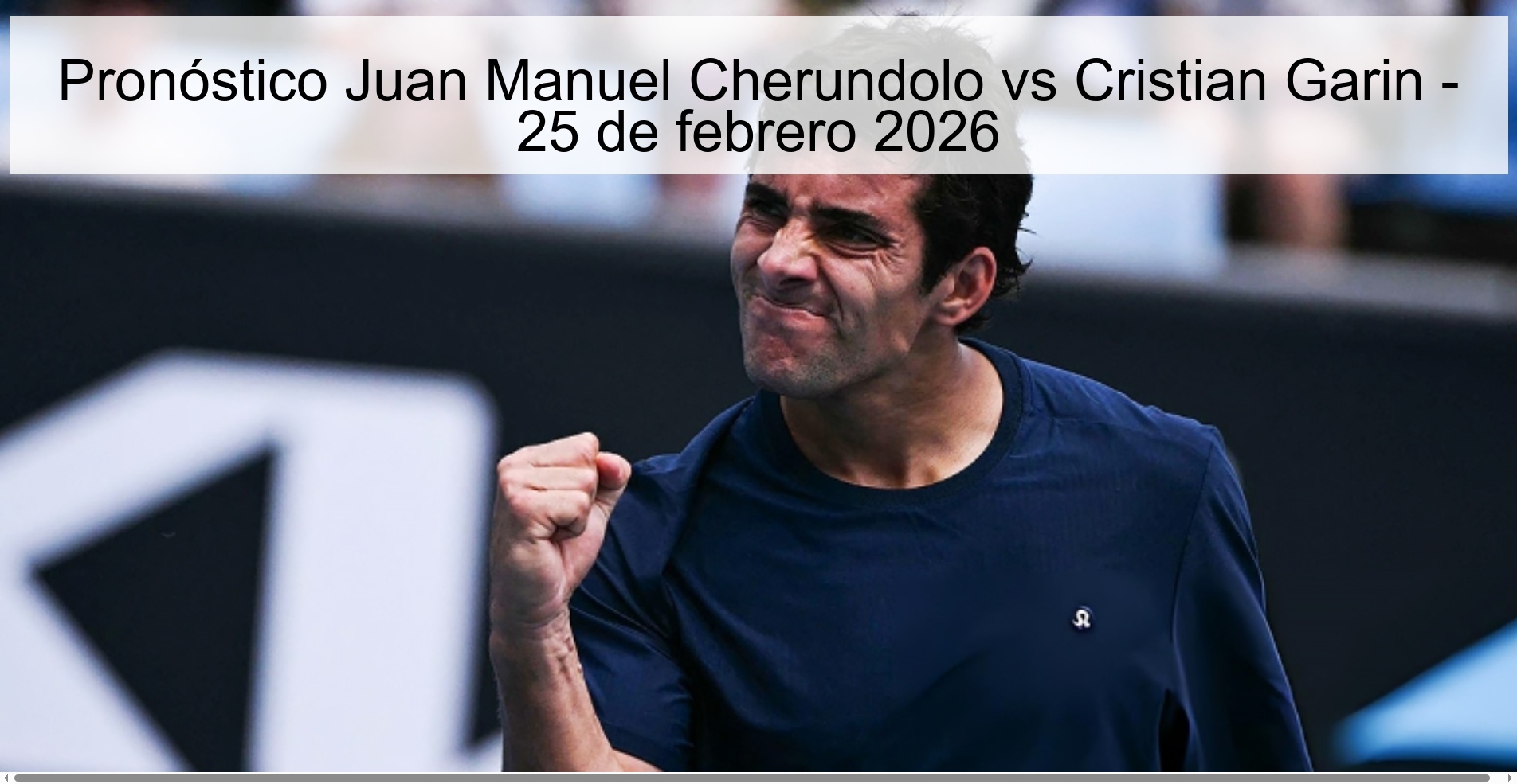 Juan Manuel Cherundolo vs Cristian Garin Prediction - February 25, 2026