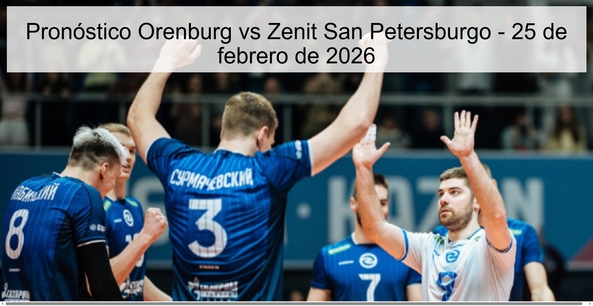 Pronóstico Orenburg vs Zenit San Petersburgo - 25 de febrero de 2026 Pronóstico Orenburg vs Zenit San Petersburgo - 25 de febrero de 2026