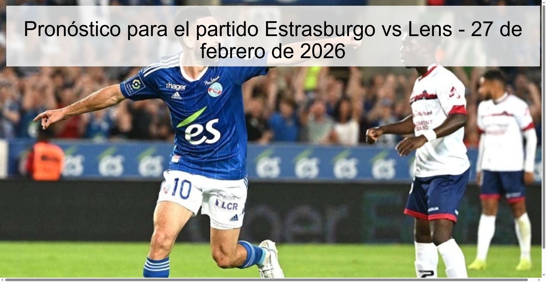 Prediction for the match Strasbourg vs Lens - February 27, 2026