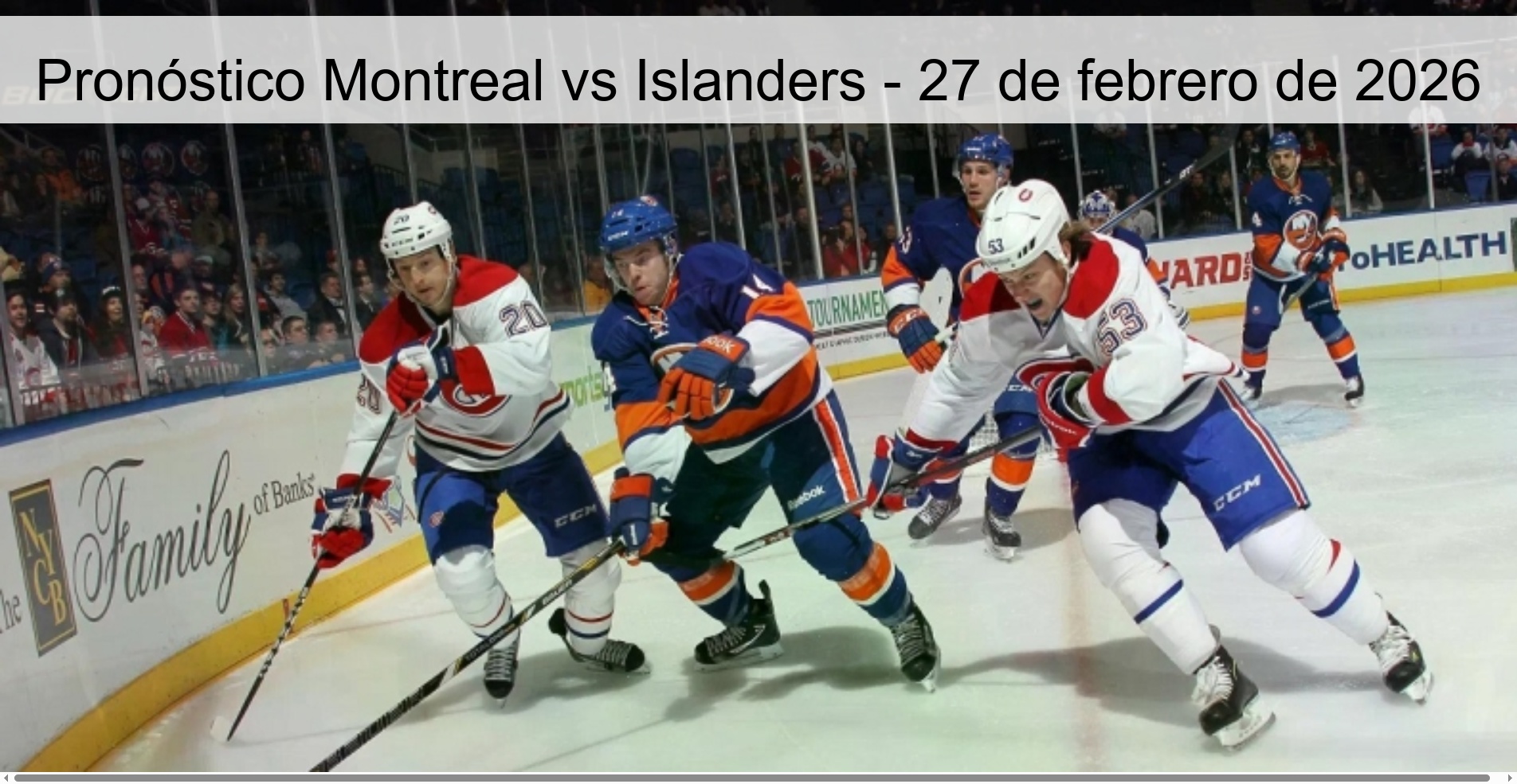 Montreal vs Islanders Prediction – February 27, 2026