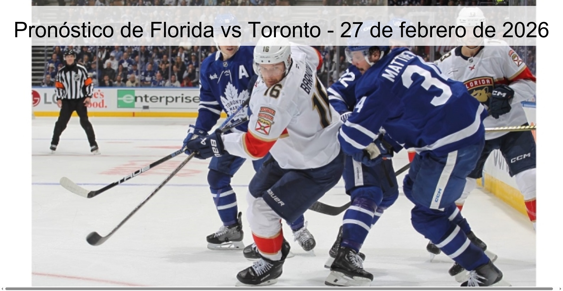 Pronóstico de Florida vs Toronto - 27 de febrero de 2026