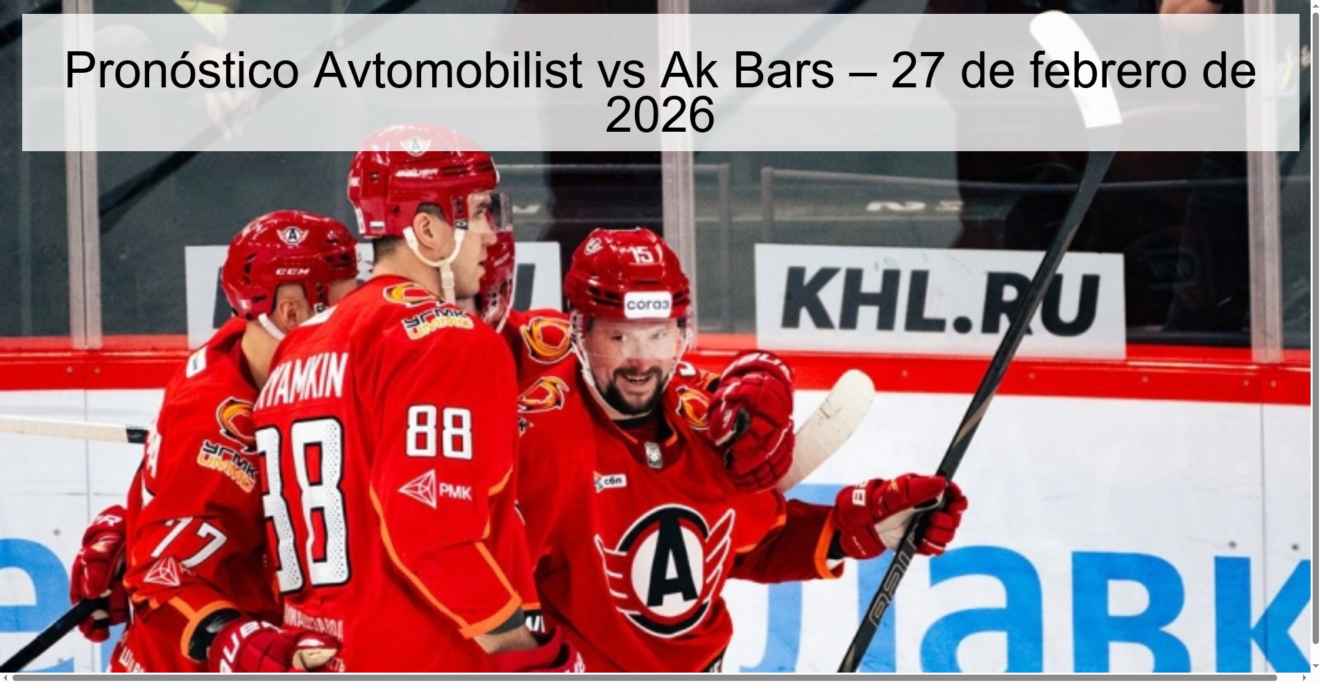 Avtomobilist vs Ak Bars Prediction – February 27, 2026