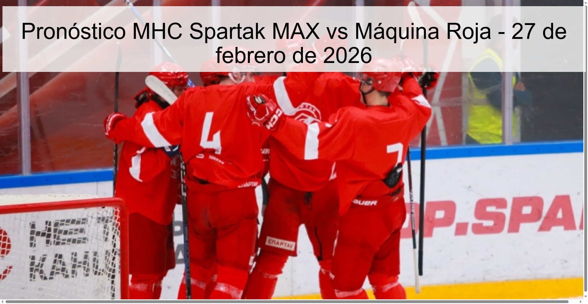 MHC Spartak MAX vs Red Machine Prediction – February 27, 2026