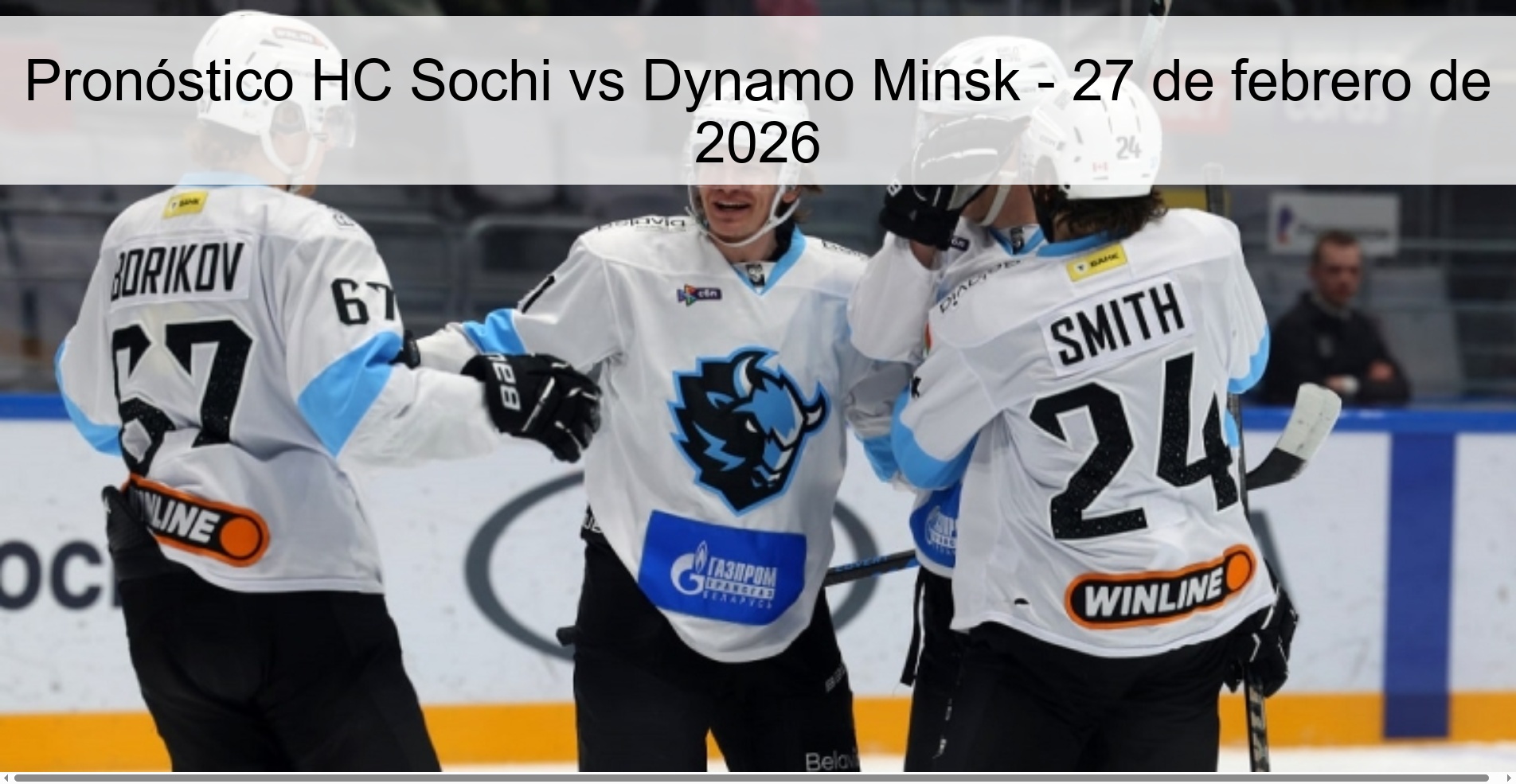 HC Sochi vs Dynamo Minsk Prediction – February 27, 2026