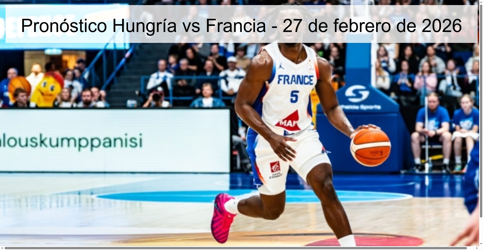 Pronóstico Hungría vs Francia - 27 de febrero de 2026