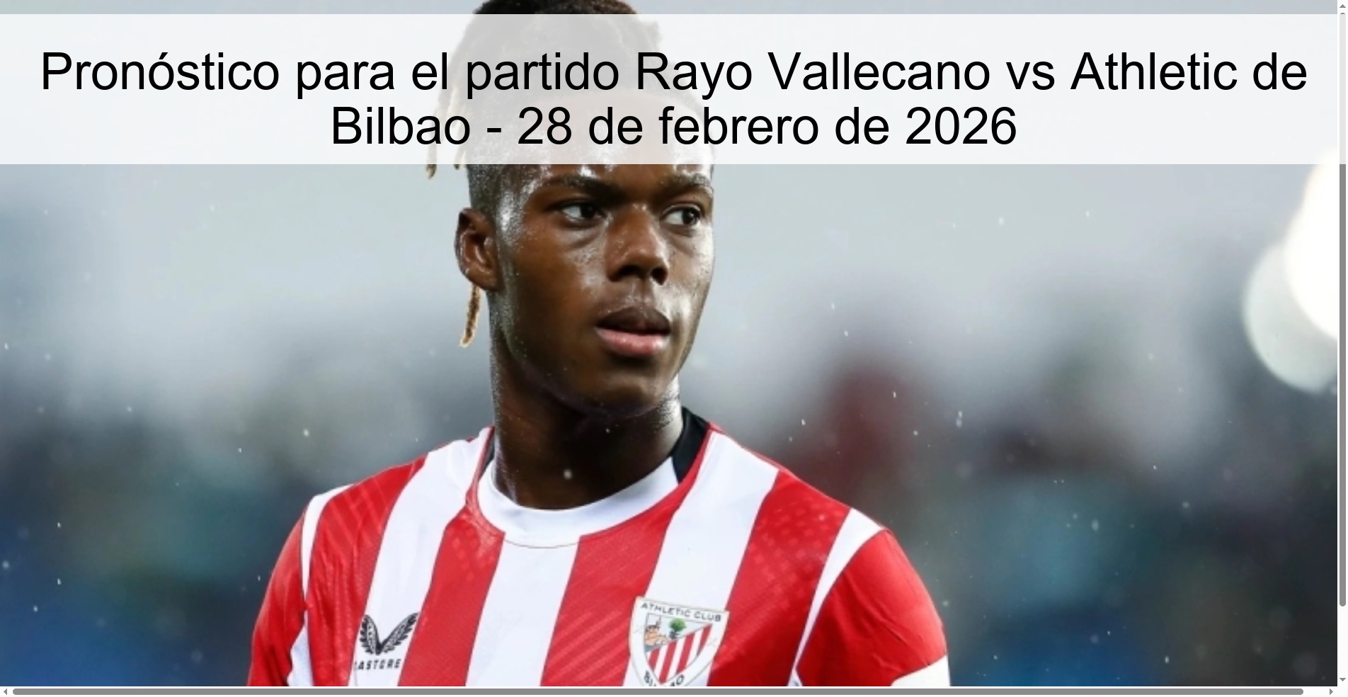 Prediction for the match Rayo Vallecano vs Athletic Bilbao - February 28, 2026