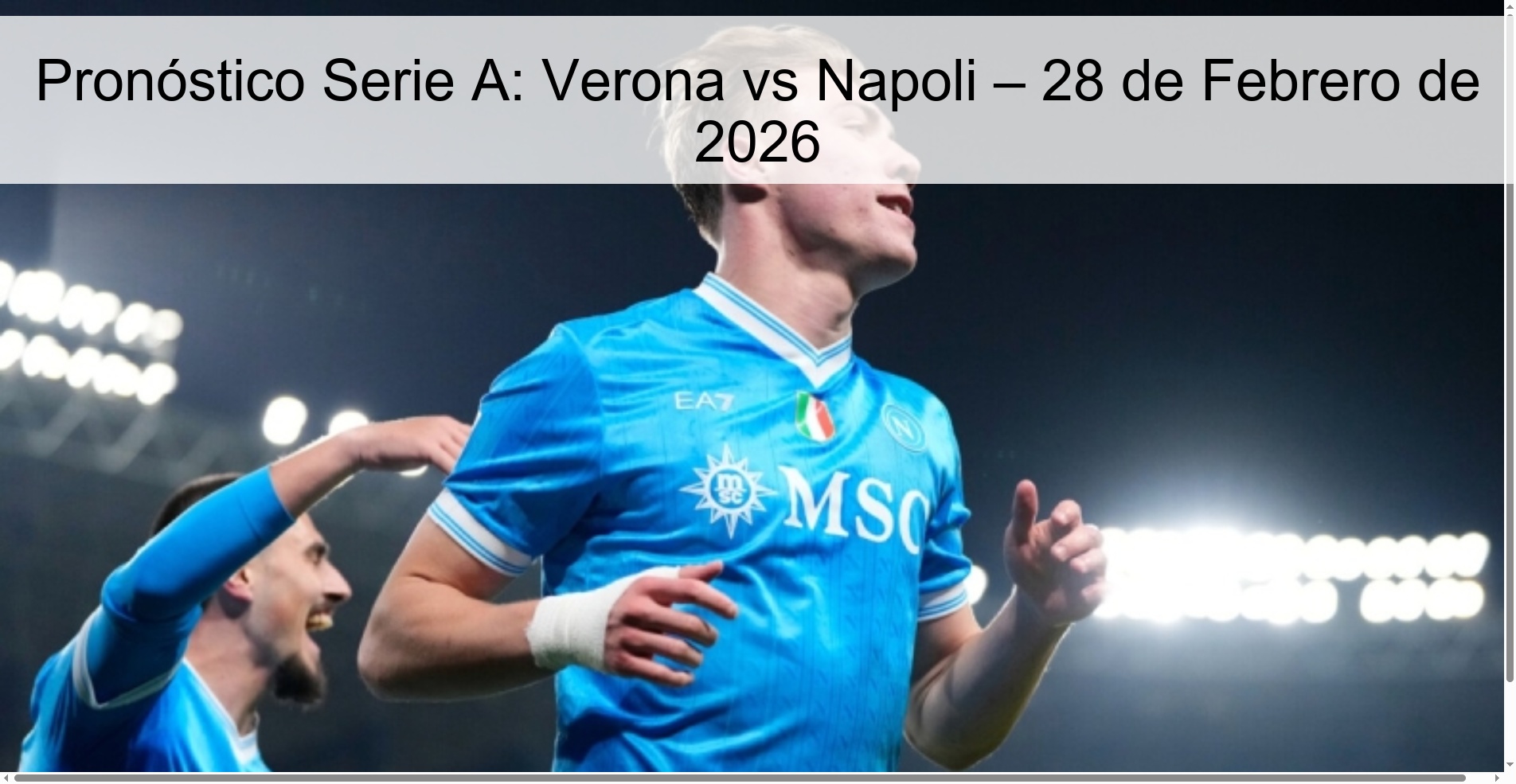 Serie A Prediction: Verona vs Napoli – February 28, 2026