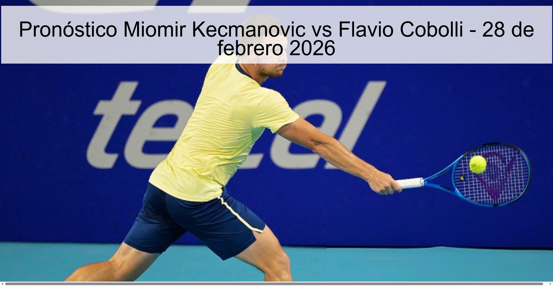 Miomir Kecmanovic vs Flavio Cobolli Prediction – February 28, 2026