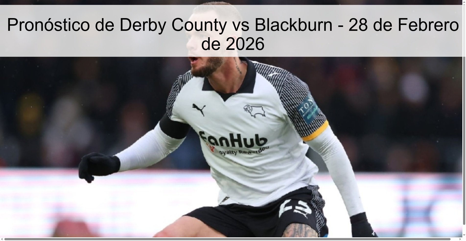 Derby County vs Blackburn Prediction – February 28, 2026