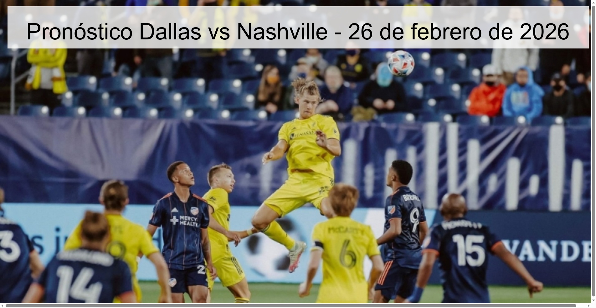 Dallas vs Nashville Prediction – February 26, 2026