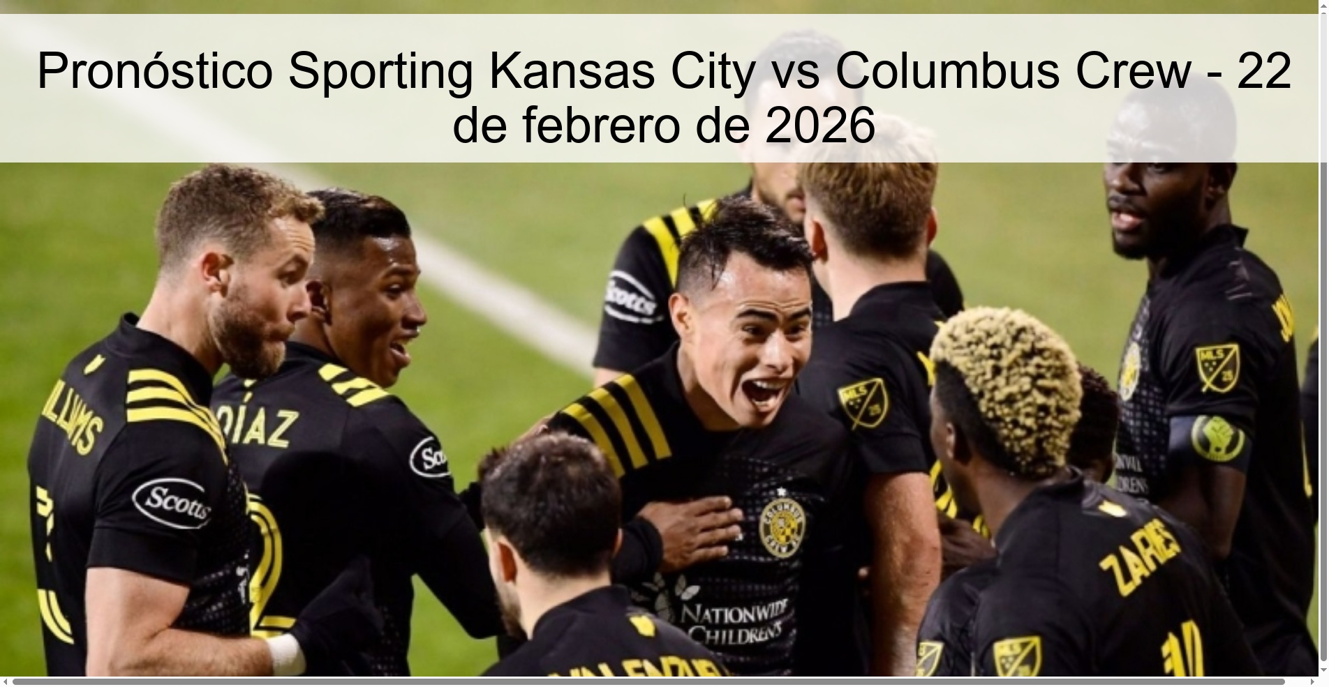 Pronóstico Sporting Kansas City vs Columbus Crew - 22 de febrero de 2026