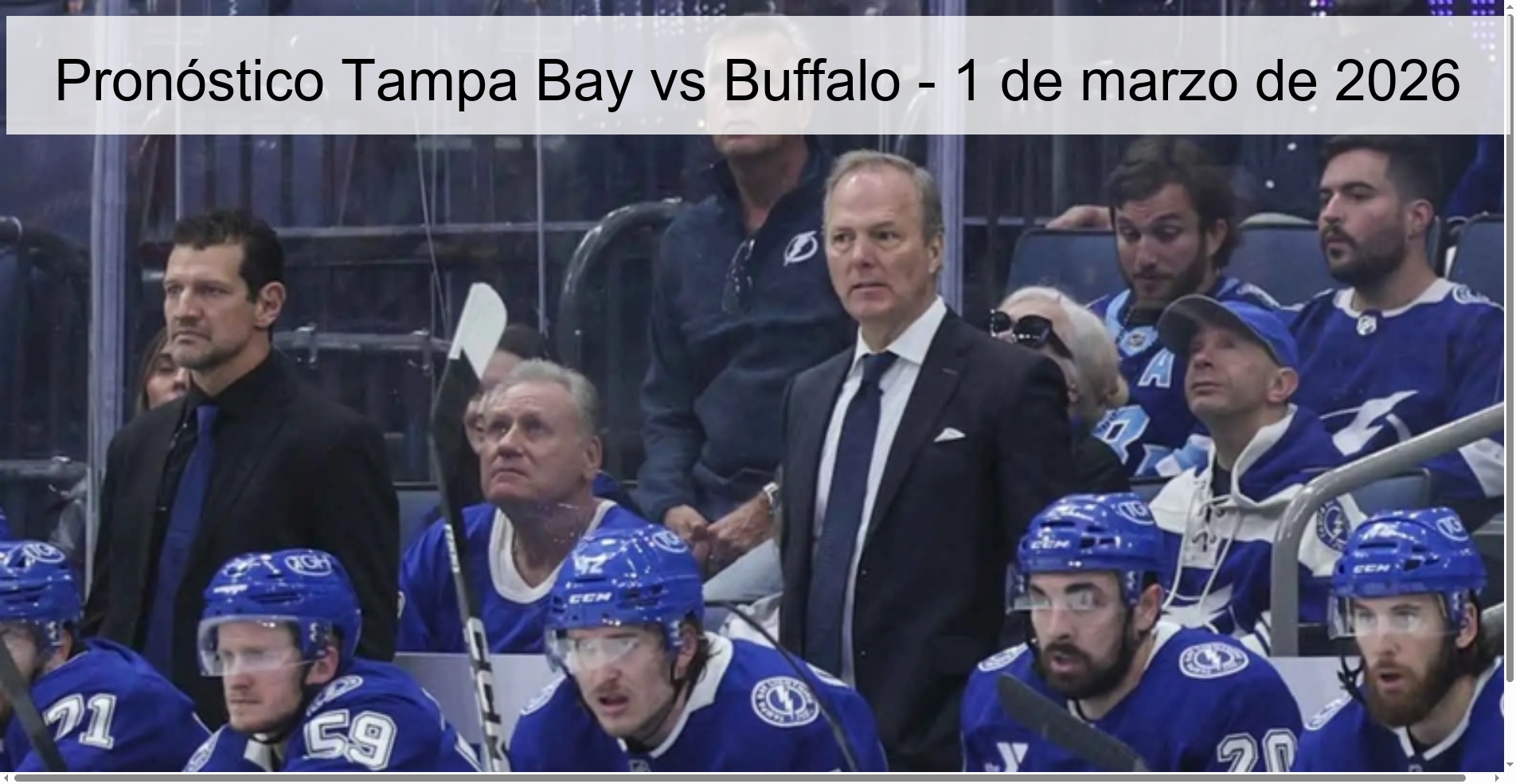Pronóstico Tampa Bay vs Buffalo - 1 de marzo de 2026