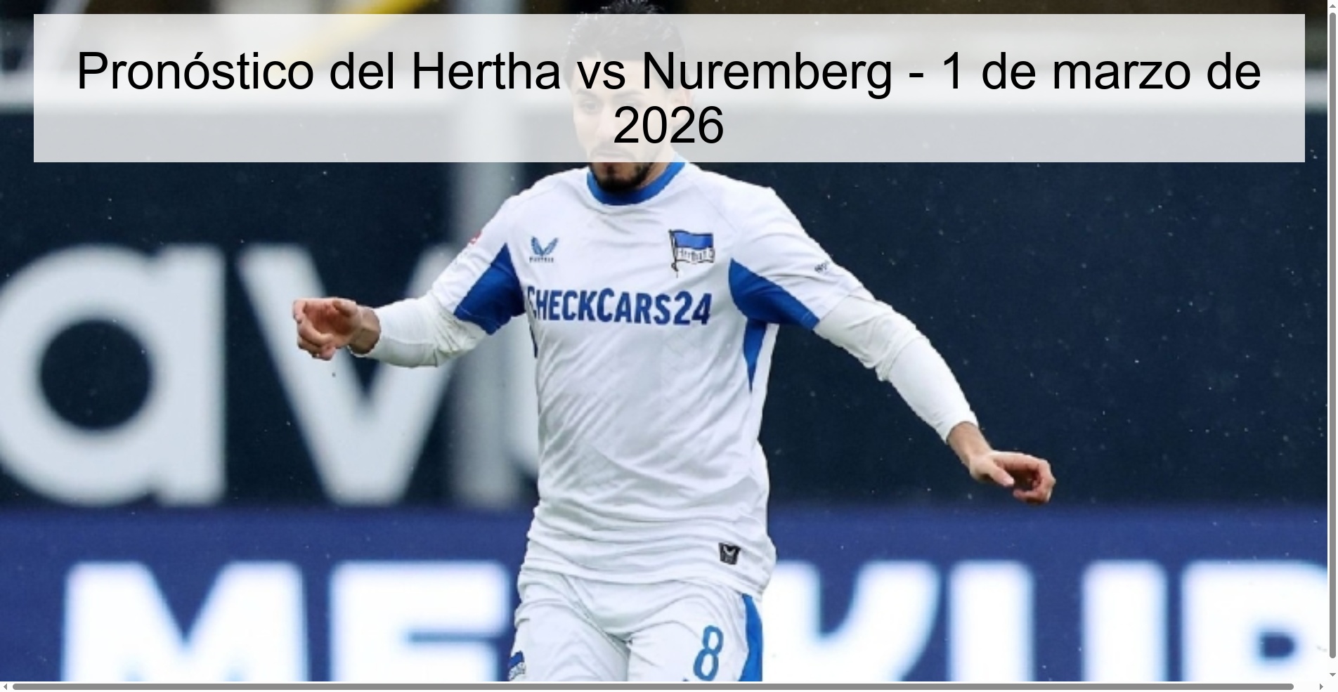 Hertha vs Nuremberg Prediction – March 1, 2026