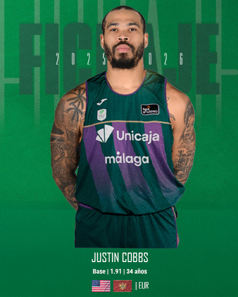 El Unicaja Refuerza su Plantilla con la Incorporación de Justin Cobbs El Unicaja Refuerza su Plantilla con la Incorporación de Justin Cobbs