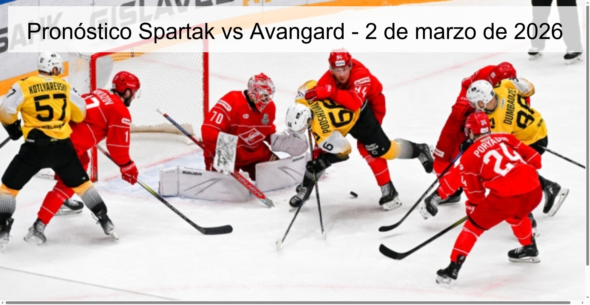 Spartak vs Avangard Prediction – March 2, 2026