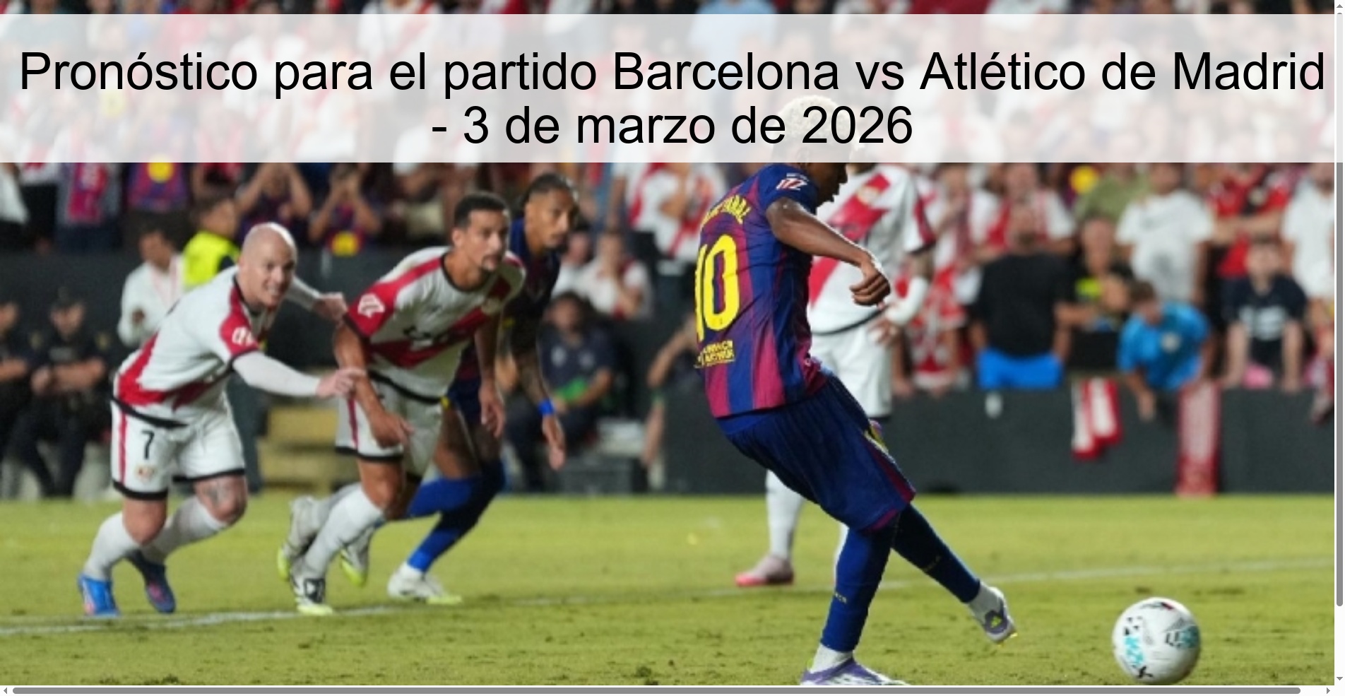 Prediction for the match Barcelona vs Atlético de Madrid - March 3, 2026