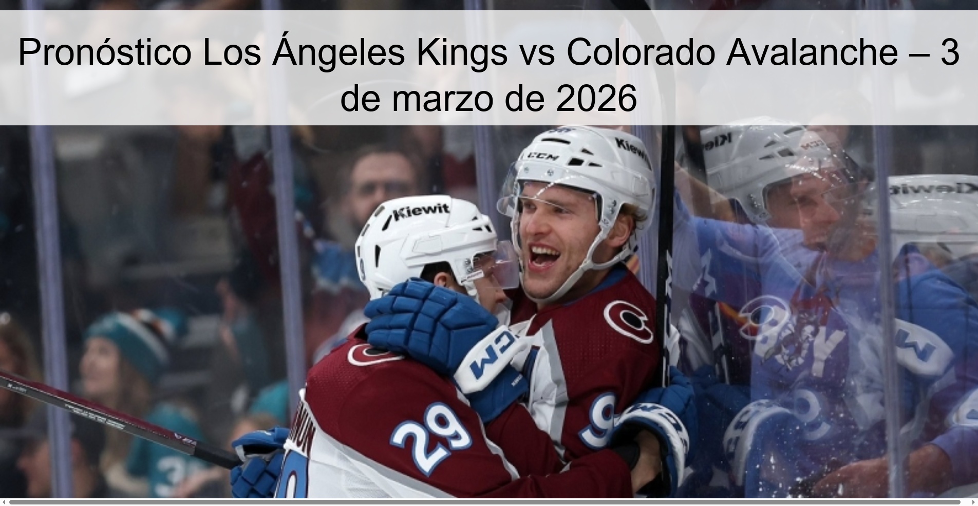 Los Angeles Kings vs Colorado Avalanche Prediction – March 3, 2026