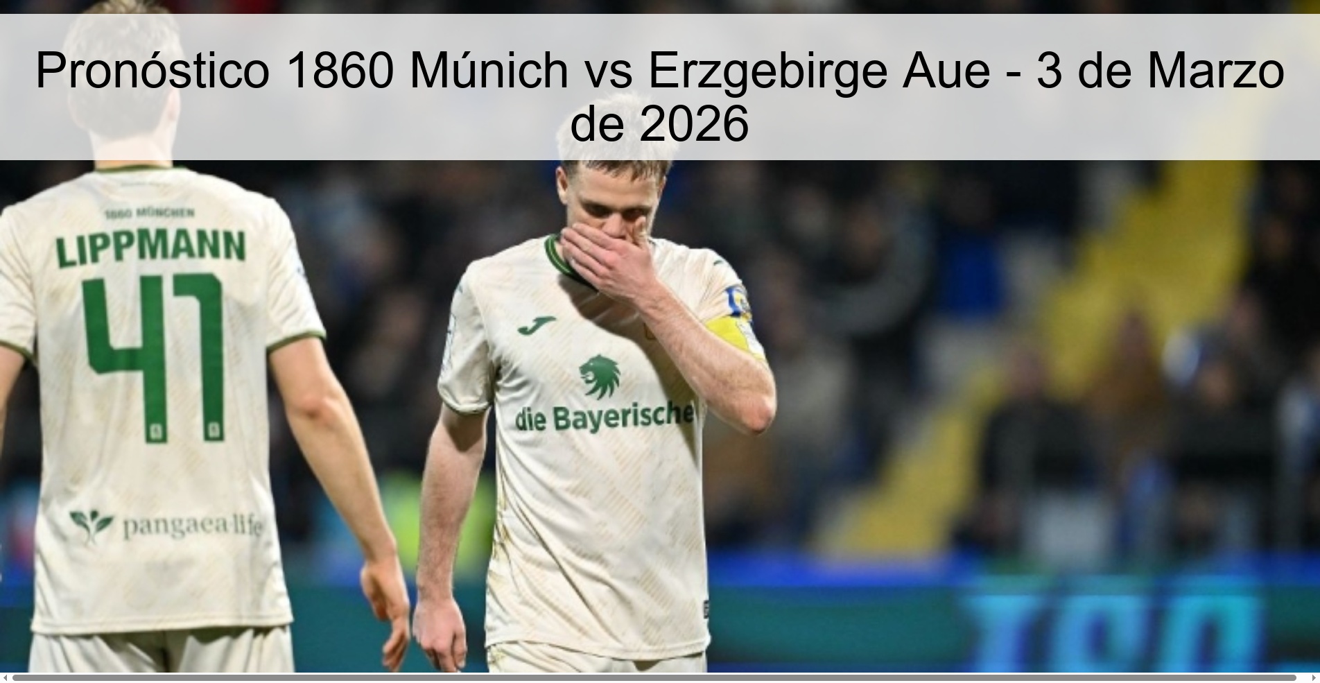Pronóstico 1860 Múnich vs Erzgebirge Aue - 3 de Marzo de 2026