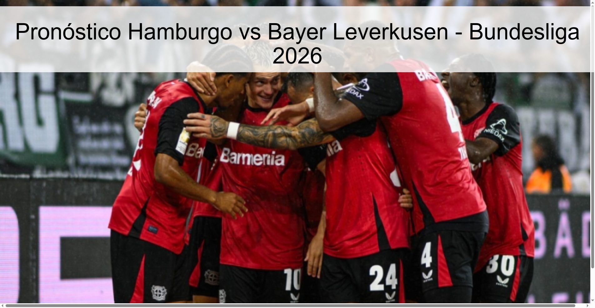 Hamburg vs Bayer Leverkusen Prediction - Bundesliga 2026