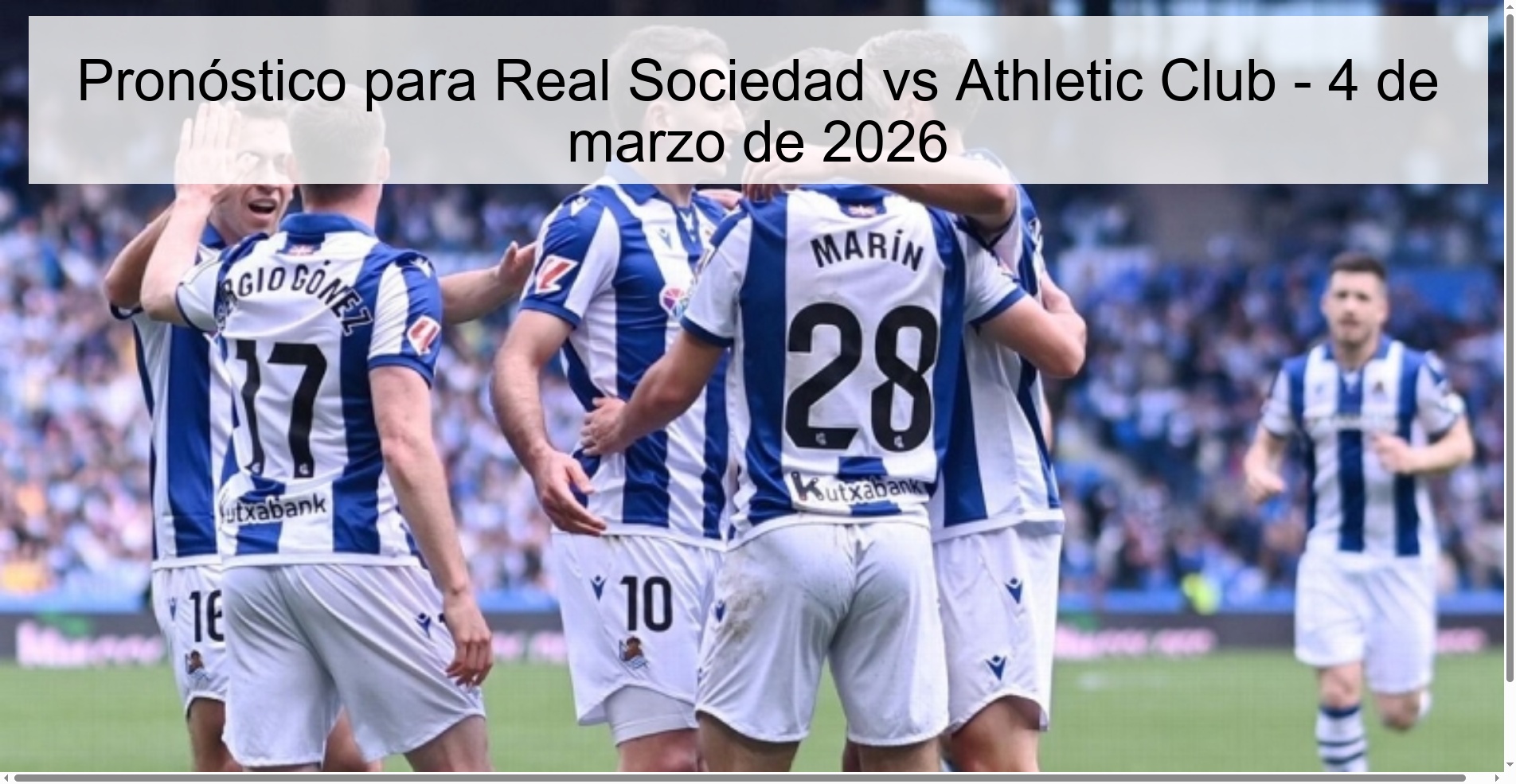 Prediction for Real Sociedad vs Athletic Club - March 4, 2026
